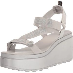 GUESS OCILIA WEDGE SANDAL - Grey size 9.5